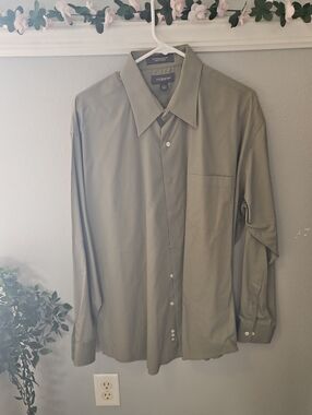 💥croft & barrow Olive Green Long Sleeve Dress Shirt
